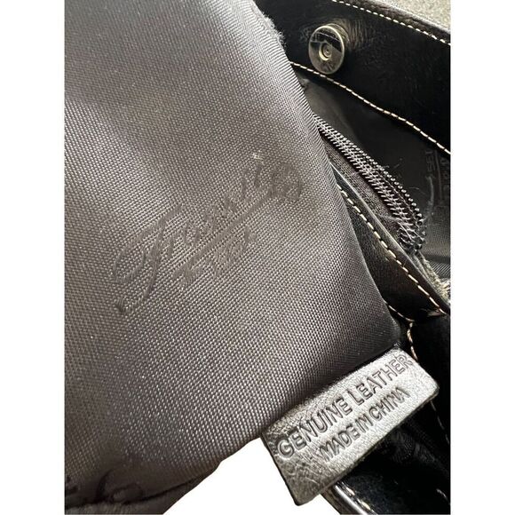 FOSSIL Black Leather Shoulder Purse Handbag - Picture 11 of 13